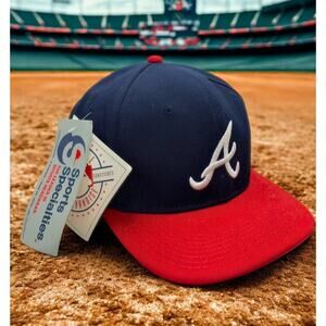 Atlanta Braves MLB Sports Specialties Pro Fitted Wool Hat Sz 7 5/8 Vintage NWT
